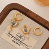 Chinese Style Butterfly Drip Oil Earrings: Elegant, High-End, Retro, and Versatile.