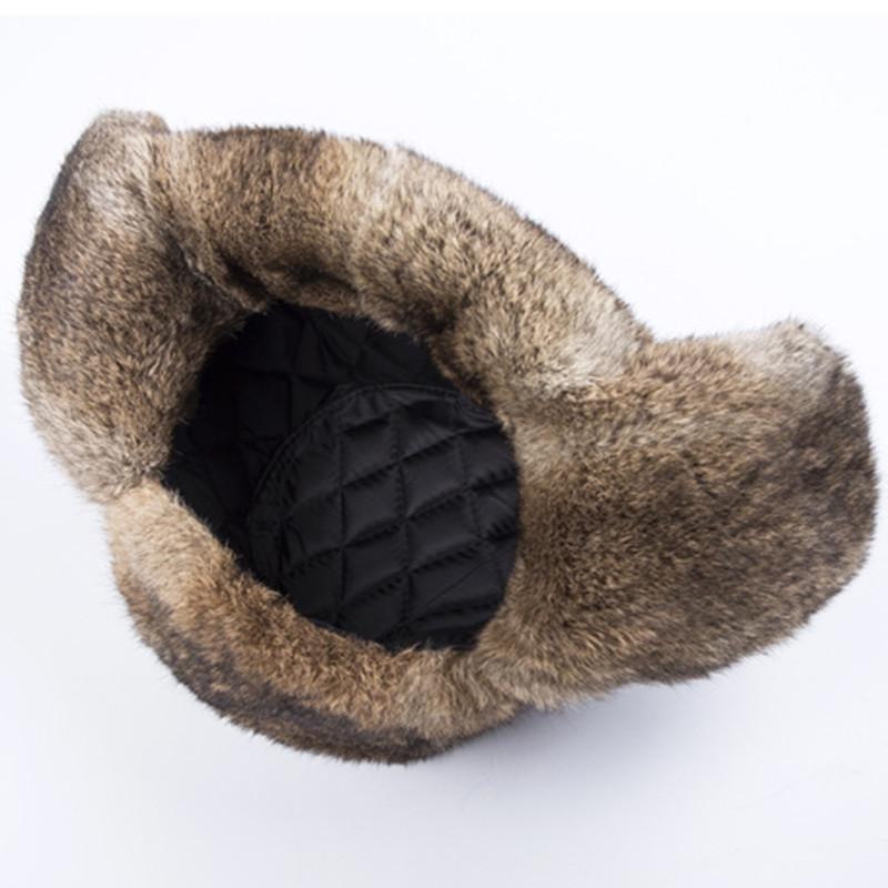 Καπέλο από γούνα κουνελιού Lei Feng Ανδρικό καπέλο από χειμερινό γούνινο καπέλο χονδρό θερμό προστατευτικό αυτιού εξωτερικού χώρου Μεσήλικας και ηλικιωμένος Βαμβακερό καπέλο