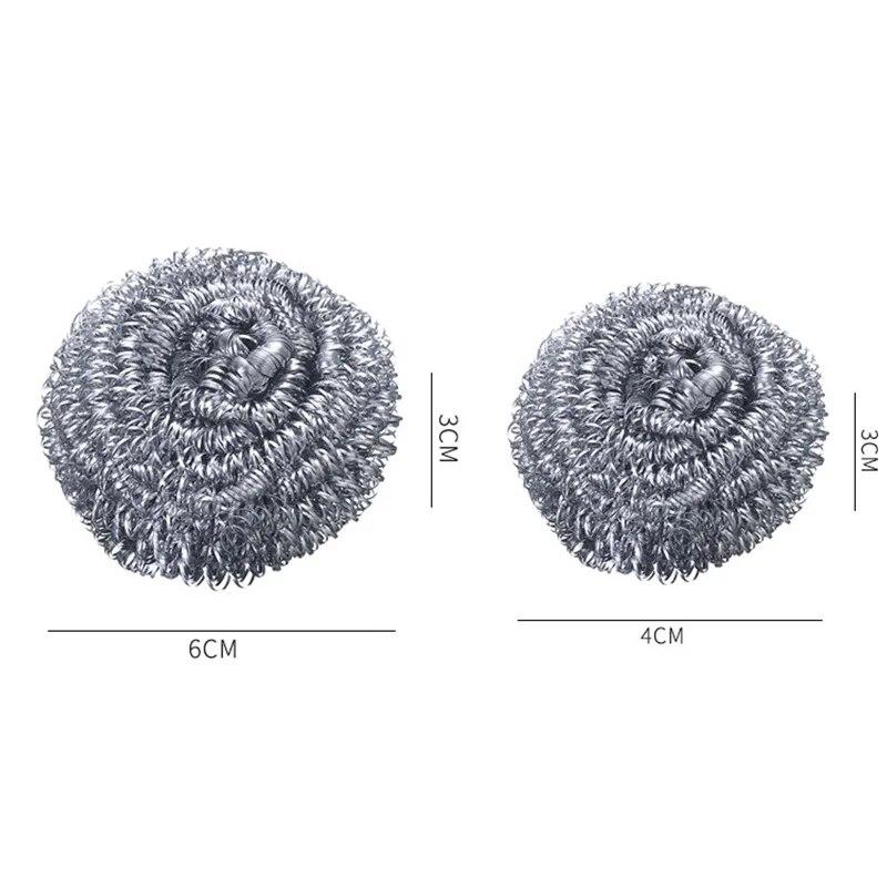 Stainless Steel Cleaning Ball Kitchen Pan Dish Steel Wool Scrubbers Home Kitchen Clean Supplies Accessories