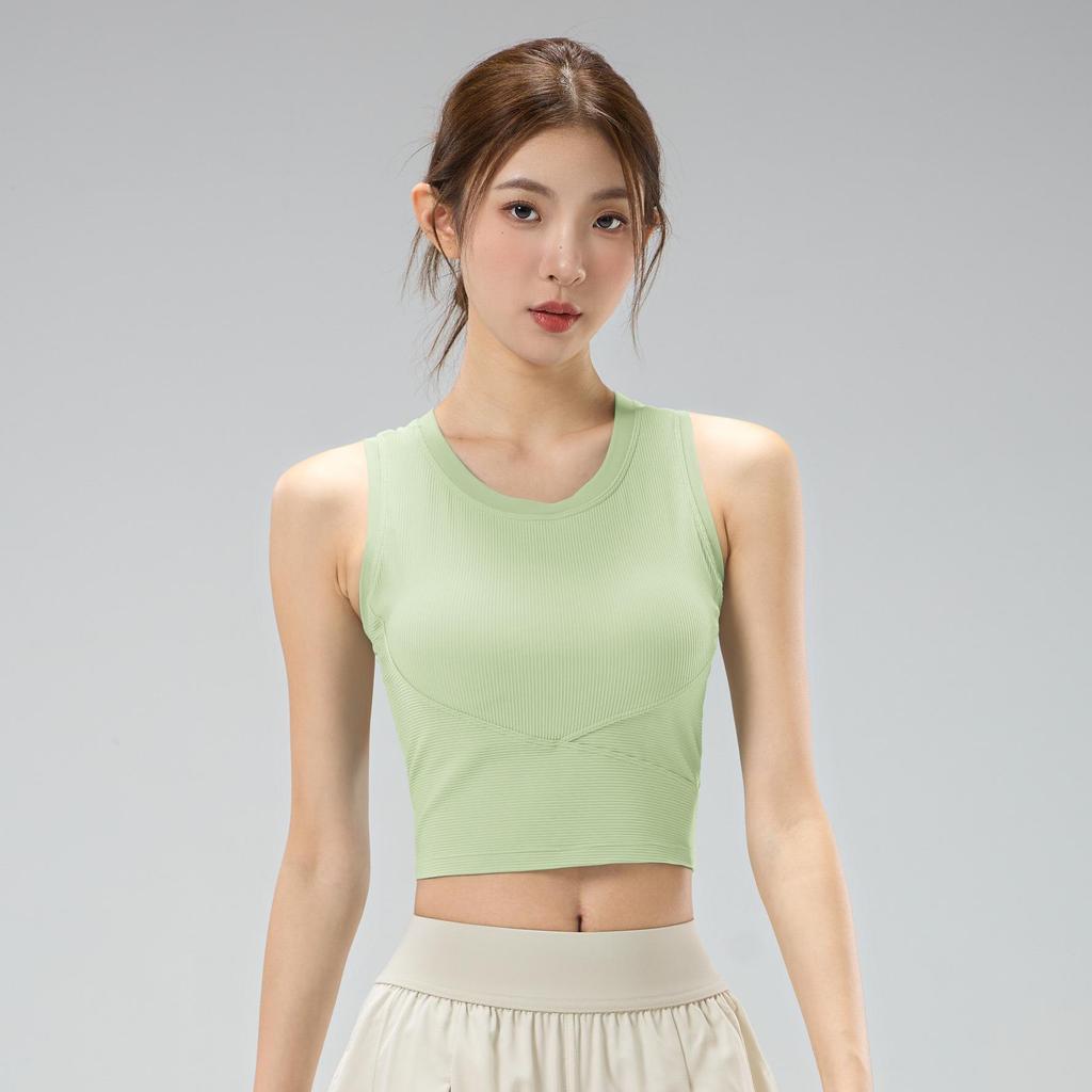 Women's Shockproof Yoga Tank: Wearable One-Piece Fitness & Pilates Bra Top