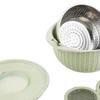 Colander with Mixing Bowl Set Fruit Vegetable Washing Basket Detachable Washer for Grapes Beans