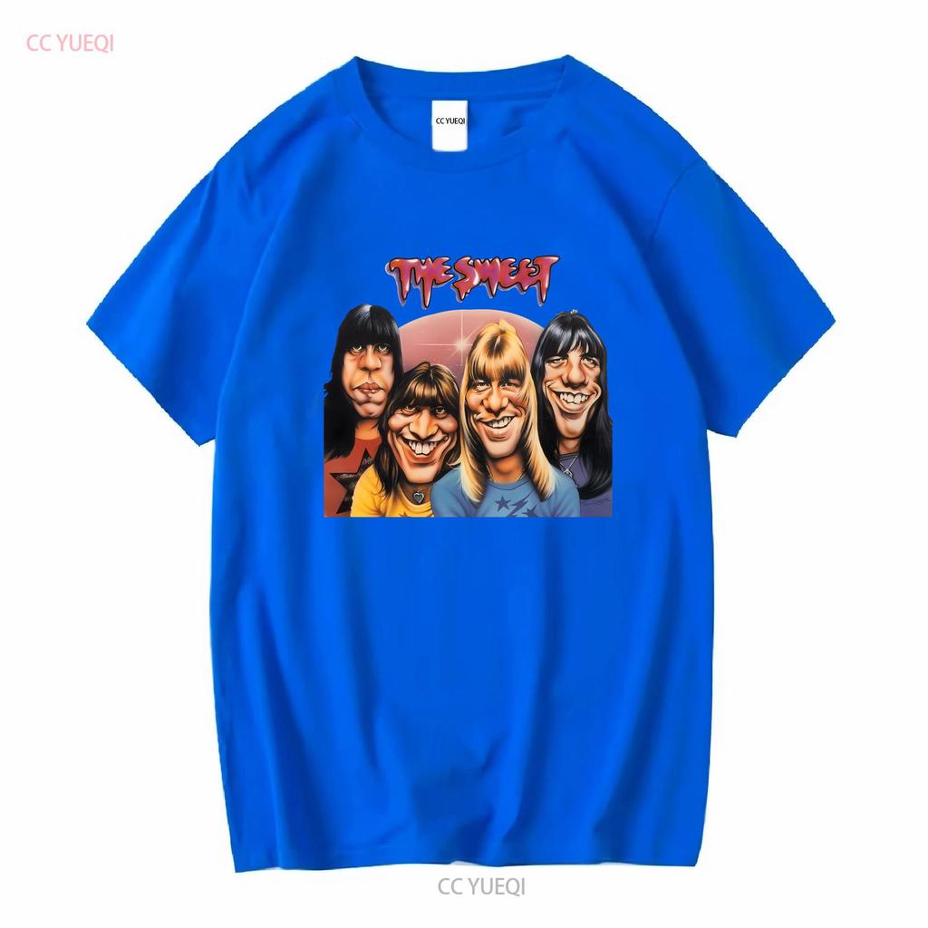 Cotton T Shirt The Sweet Fanny Adams Album Brian Connolly Steve Priest Vintage Washed Top For Everyday Wear Stretched Slightly