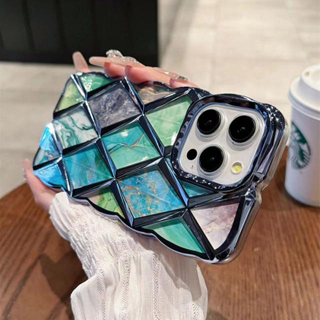 For iPhone 15 Pro Max Luxury Marble Plating Frame Marble Phone Case For iPhone 11 12 13 14 15 16 Plus Soft Protective Cover