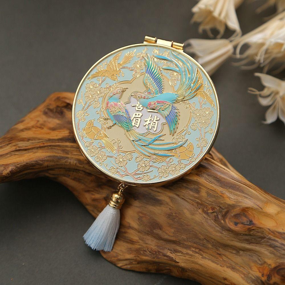 Portable Cosmetic Mirror Folding Handheld Mirror Chinese Style Makeup Mirror  Women