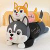 Husky Langkörper Plüschkissen mit weichem Kurzflor für Bett Schlaffkomfort