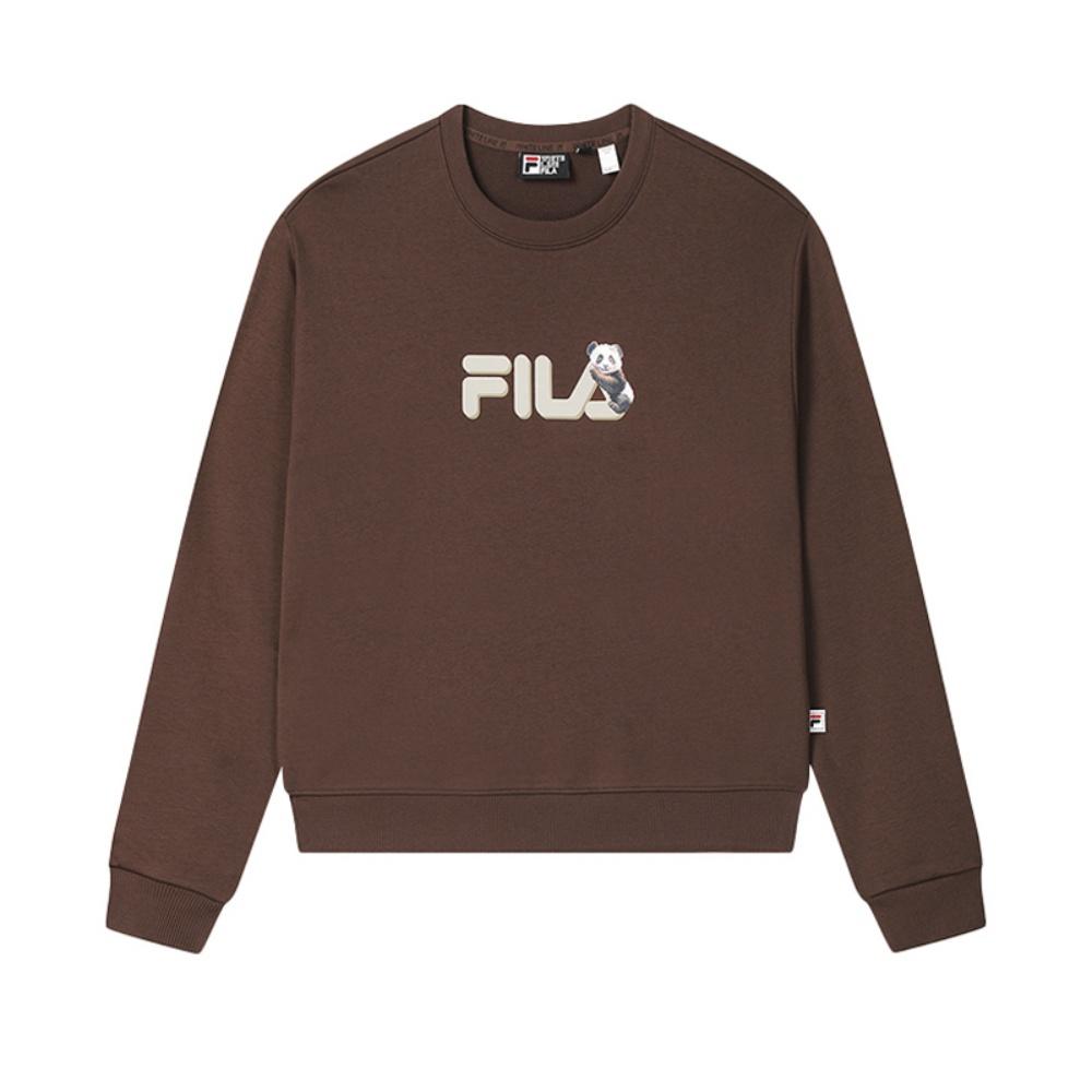 

Fila Наследие Панда Вышивка Простой Модный Повседневный Ретро Универсальный Удобный Свитшот с Круглым Вырезом Женский свитшот Желто-Песочно-Коричневый F51W538201FBN XL
