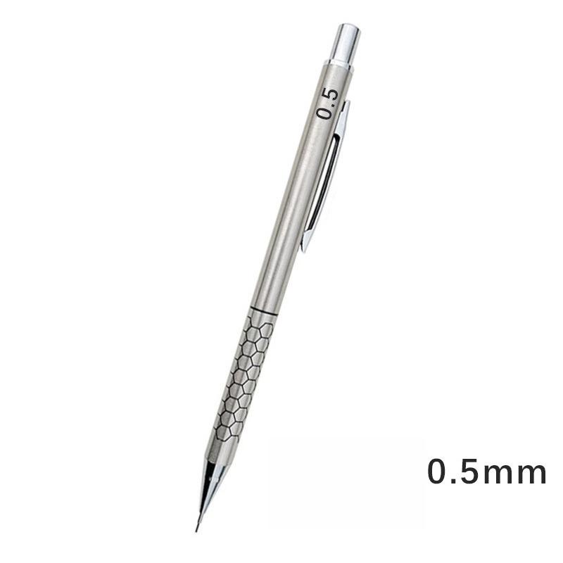 Automatic Pencil Metal Mechanical Pencil with Eraser Case 2b Hb Lead Art Sketch Supply Writing Stationery