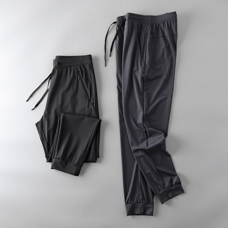 Export Men's Pants Cut Label Summer Thin Ice Silk Leggings Draped Pants Export Original Tail Single Quick-Drying Exercise Casual Pants