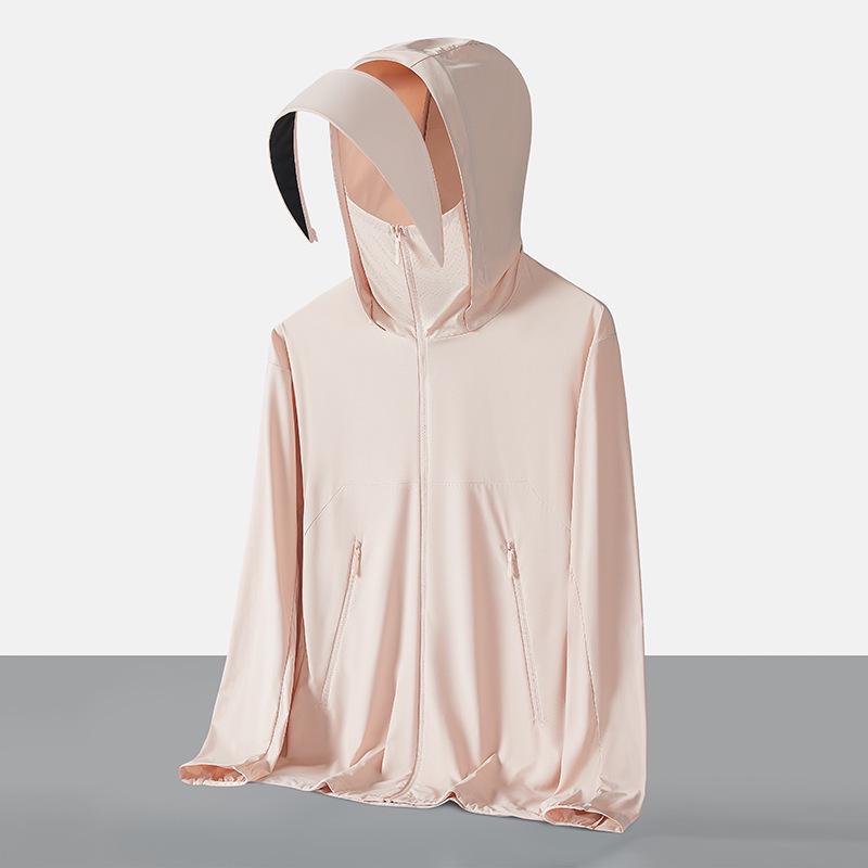 Unisex Hooded Ice Silk Sun Protection Jacket: Skin-Friendly, Breathable, Lightweight, and Cool.
