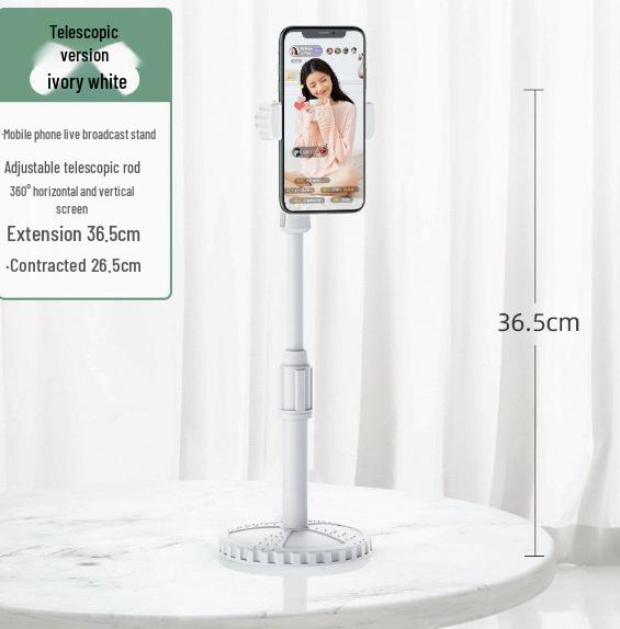 360° Rotating Telescopic Desktop Stand for Live Streaming & Photography