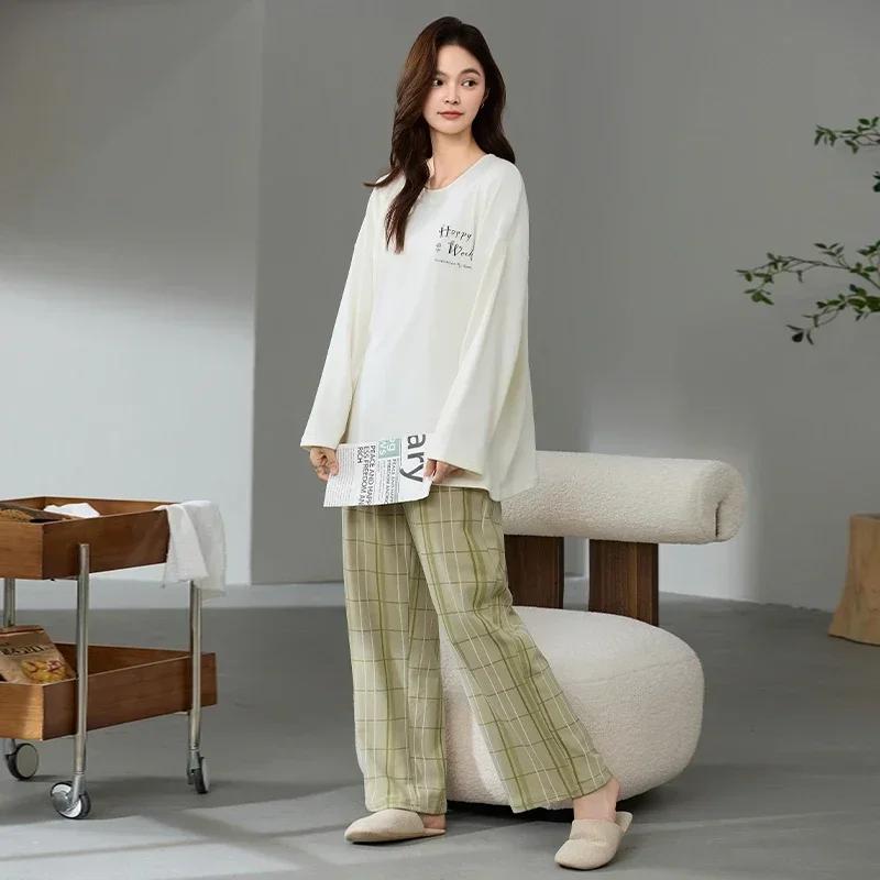 Cute Women's Pajamas Set Warm Pajamas Autumn and Winter Long Sleeve Long Pants Girls Pajamas Soft Pajamas Comfortable Cartoon Pajamas