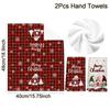 2pcs Christmas Kitchen Towels Santa Snowman Reusable Hand Towels Christmas Decoration for Home 2025 Navidad Natal Gifts New Year