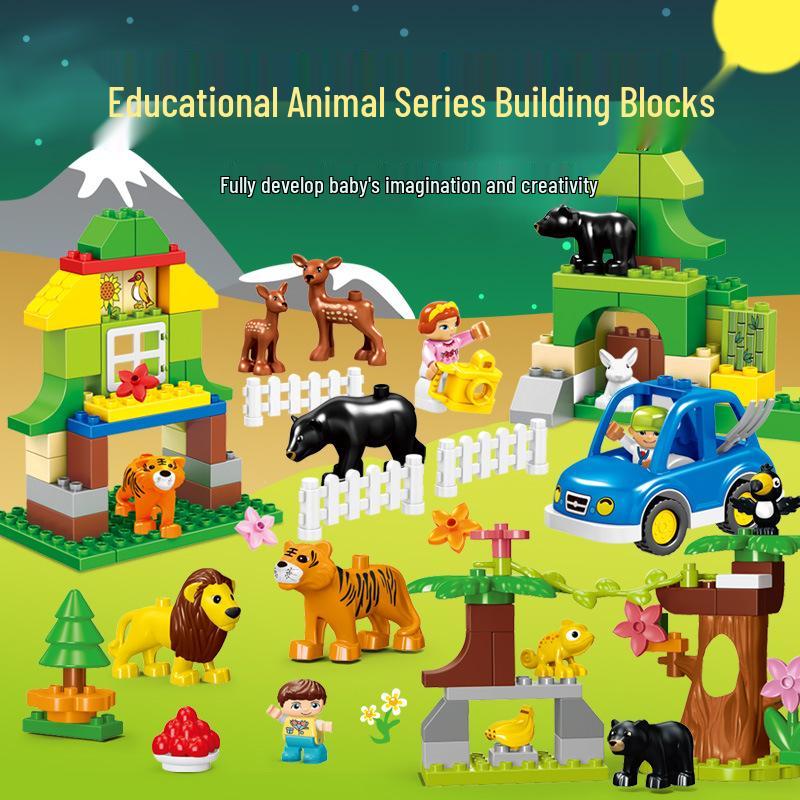 

Zoo Theme Park Building Blocks for Kids - Educational DIY Play Set