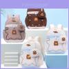 Capybara Childrens Cartoon Style Nylon Backpack With Lightweight Design For School Use