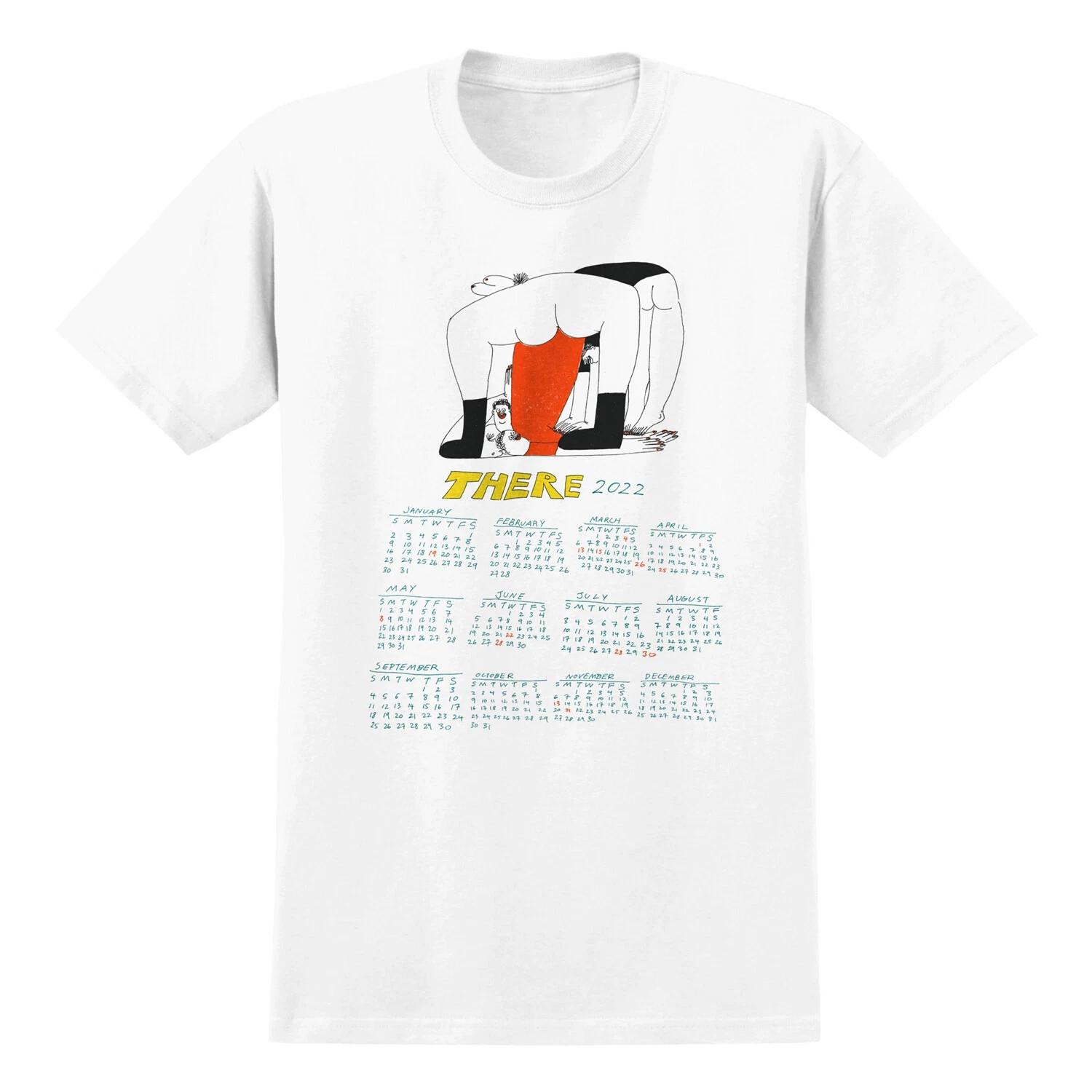 There Skateboards Shirt Calendar White S