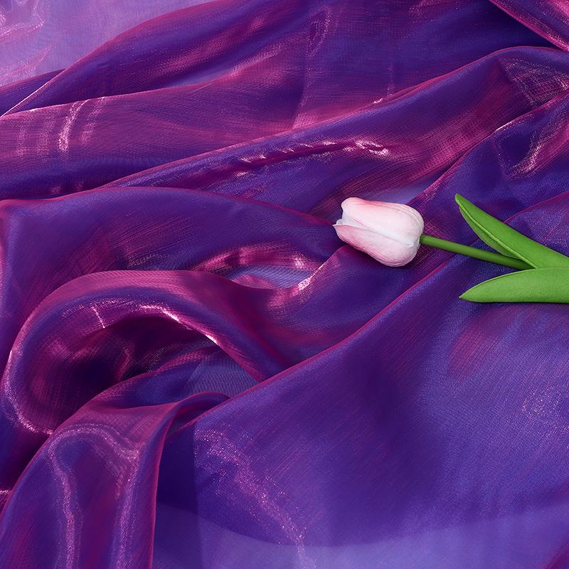 Korean Silk Organza Flash Yarn for Decorative Scarf, Hanfu, Cheongsam, Wedding Handicrafts