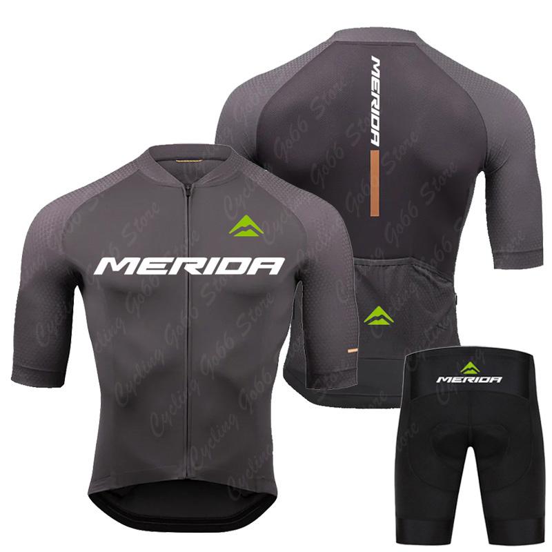 Nieuw Pro Team Merida Wielerjersey Set Heren Zomer Fiets Berg Uniform Ropa Ciclismo Maillot Hombre Fiets Kleding Pak