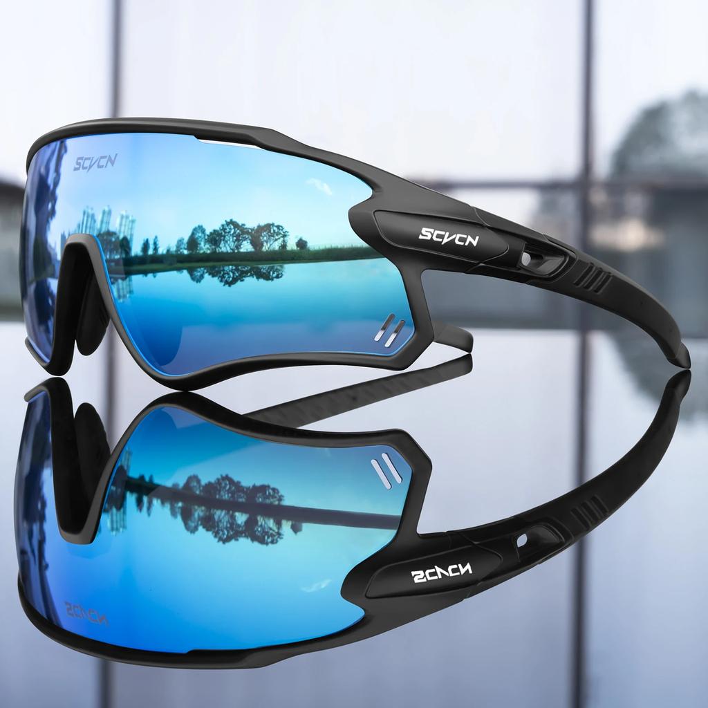 Occhiali da Ciclismo Fotocromatici SCVCN Occhiali da Sole per MTB Corsa Pesca UV400 Polarizzati Occhiali da Bicicletta Uomo Donna
