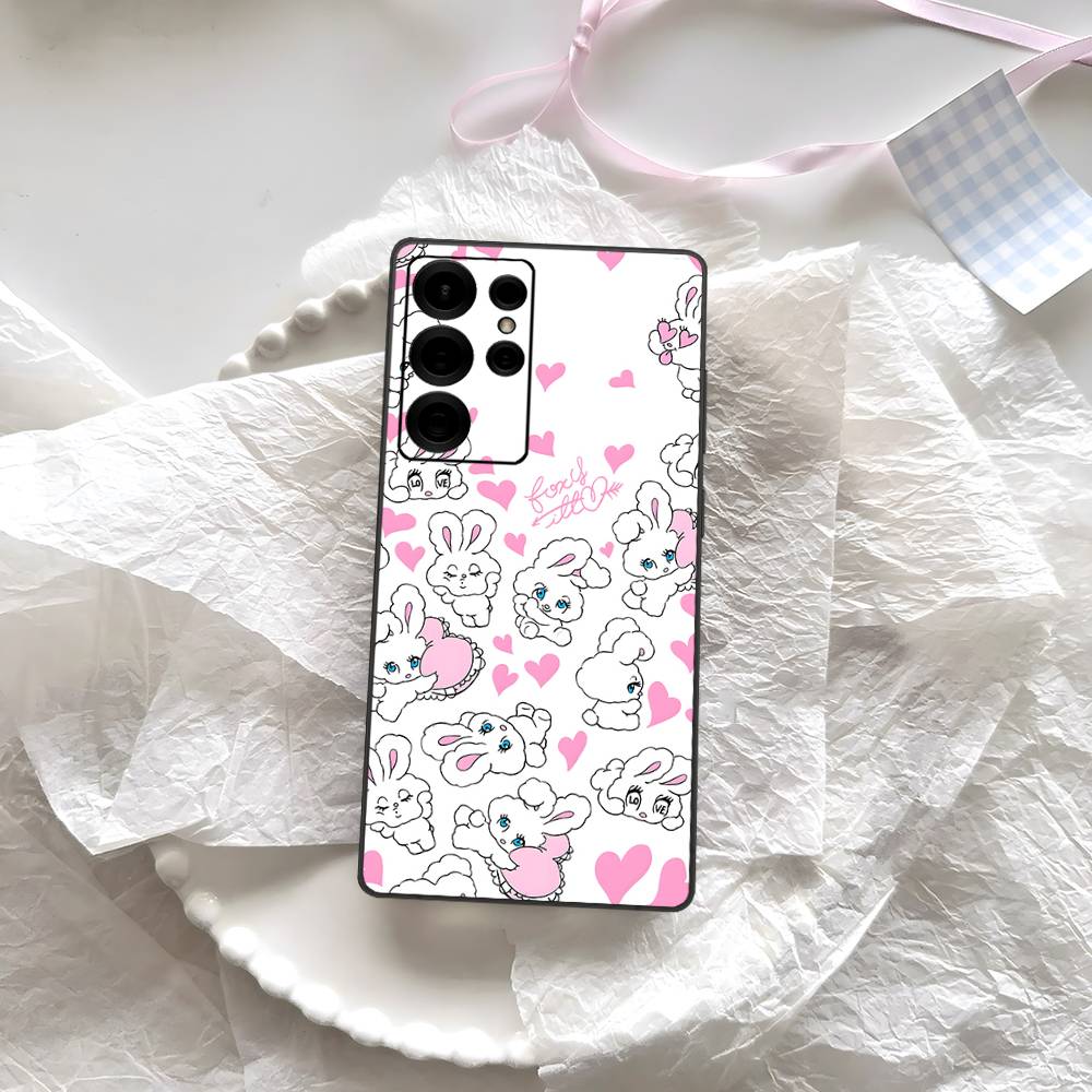Cute Cartoon Esthers Bunny Phone Case For Samsung S 24 Fe 25 Ultra Plus 20 Lite 21 30 22 23 24 22 Ultra 5G Fundas