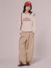 Mellotoli Mellow Embroidered Line Knit Top (2 Colors)