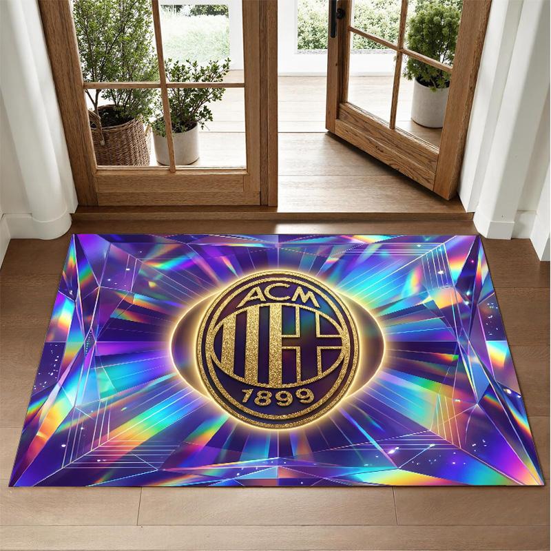 AC Milan Design Crystal Velvet Rug Soft Decorative Mat for Bedroom Entrance