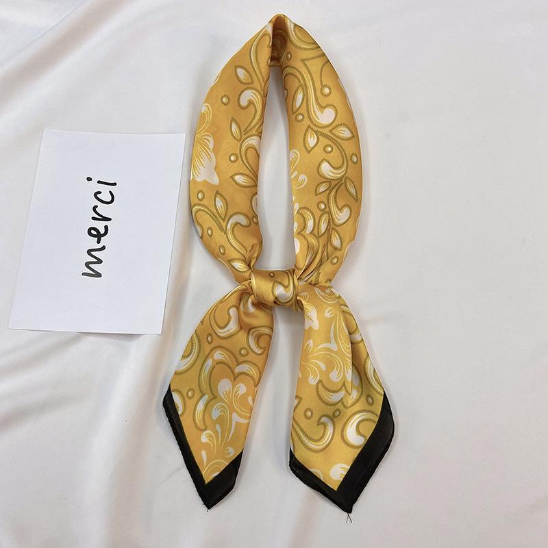 

Женский декоративный шарф на весну и осень, универсальная лента, имитация шелка, украшение для сумок, профессиональный шарф 70*70cm