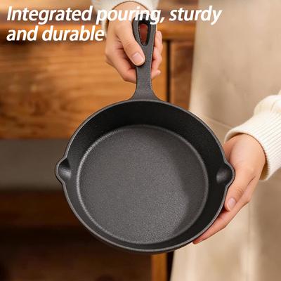 14Cm Cast Iron Skillet Non-Stick Mini Egg Frying Pan For Kitchen Cookware