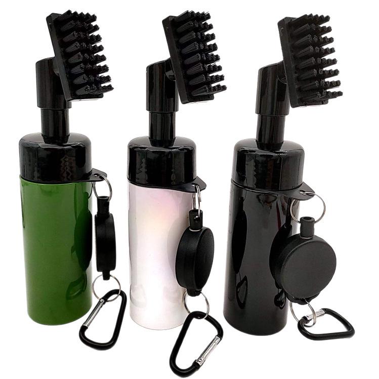 Enhanced Golf Club Groove Cleaning Brush with Pull-Rope Sprayer