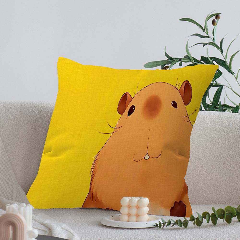 Cute Capybara Pillow Anime Pillow Sofa Bed Head Pillow Cover Cushion Cover 45x45 cm Fashion