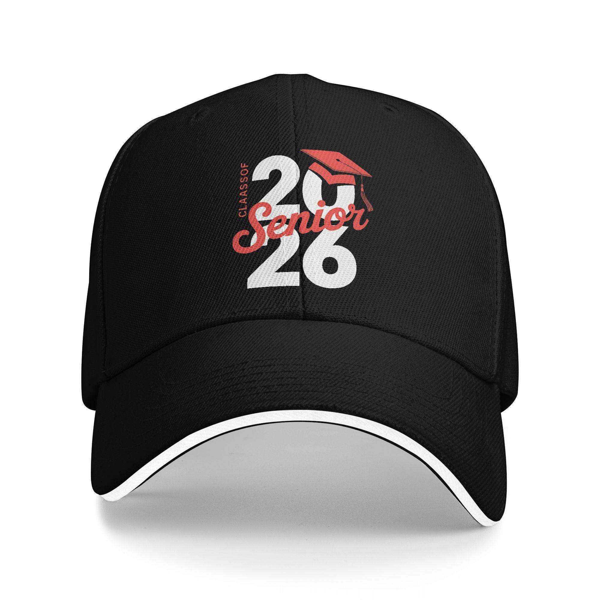 Class of  Seniors Graduation Baseball Caps Vintage  Sandwich Hat Unisex Style Breathable Sun Hat Outdoor One Size