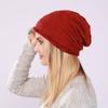 New Pleated Fleece Women's Pullover Hat Autumn and Winter Knitted Checkered Ear Protection Warm Hat