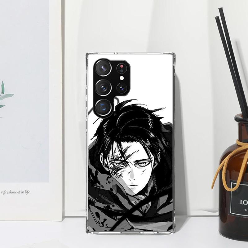Attack-Titan Levi Phone Case For Samsung Galaxy S26 S25 Edge S24 FE S23 S22 Ultra S21 Plus S20 + Art Fundas Back Cover Galaxy S2