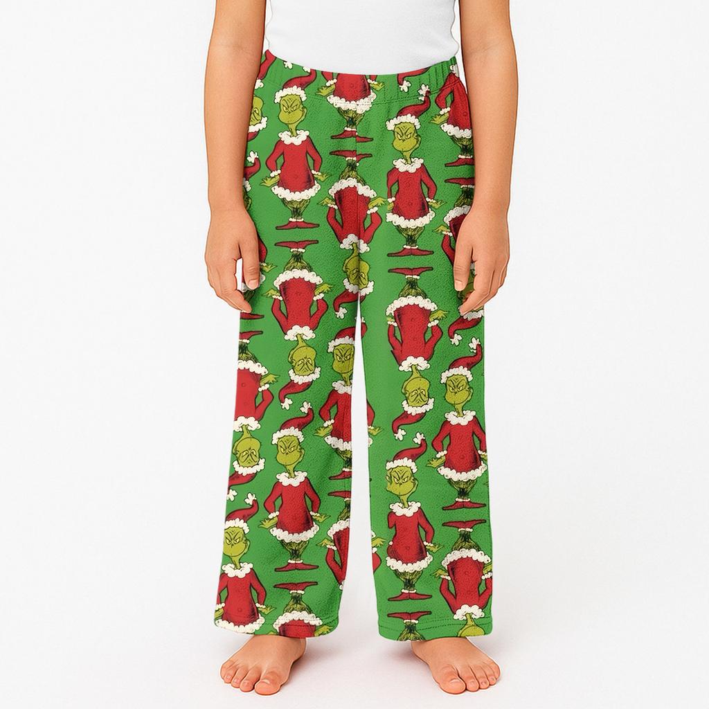 Children's Winter Pants Full Length Long Trousers Printed Pants