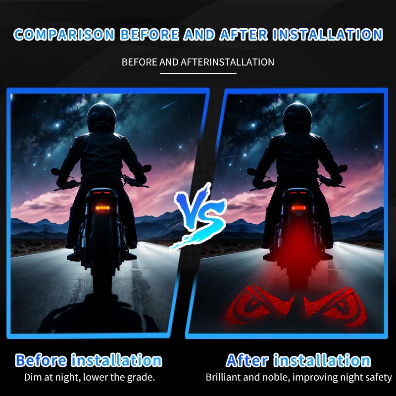 Motorcycle LED Projection Tail Light Electric Modification Welcome Decoration Anti-collision Laser Light Brake Warning Lights