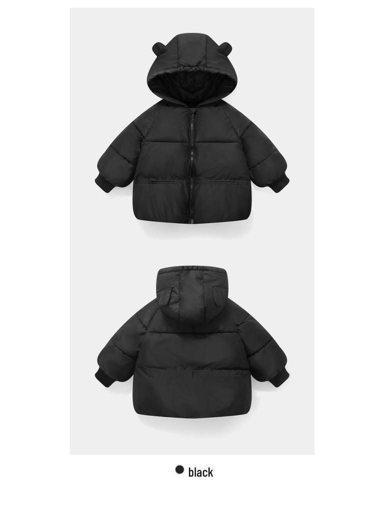 Herbst-Winter Kinder Gepolsterte Baumwolljacke - Kapuzenmantel, Dick, Warm für Jungen & Mädchen