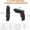 47 Pieces 3.6V Electric Screwdriver Set 1800mAh Battery Powered Portable Cordless Power Screwdriver
