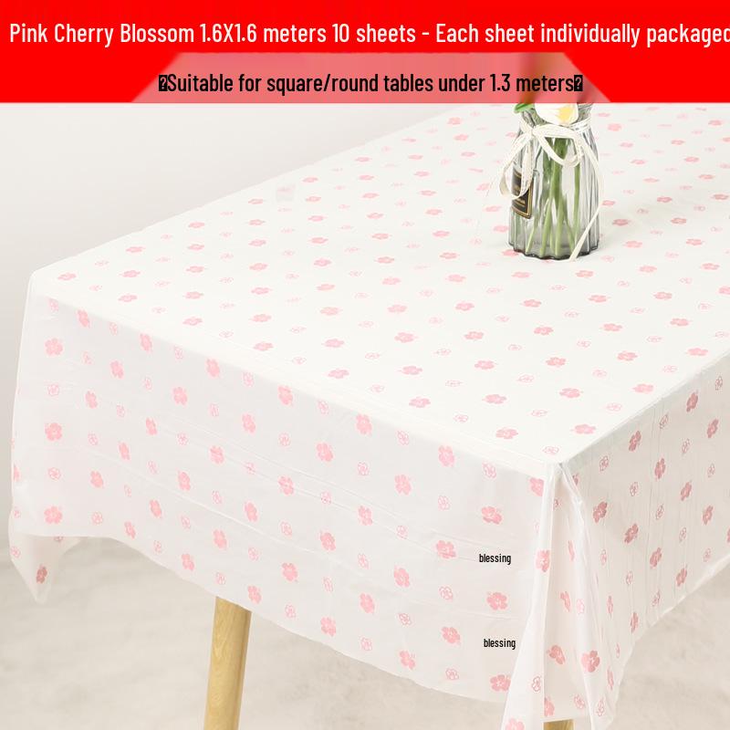 Waterproof Floral Print Tablecloth - Fresh, Rectangular Disposable Cover for Kindergarten Parties