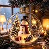 3D Christmas Snow Globe Ornament Xmas Tree Santa Snowman Glowing Hanging Decor Home Party Christmas Accessories New Year Gifts 7