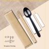 Ceramic Tableware Set with Korean Long Spoon