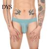 Soft Fabric Men Underwear Briefs Low-rise Wide Elastic Waistband Slim Fit Breathable Low-waist Striped Print Seamless U-Convex Panties Daily Wear