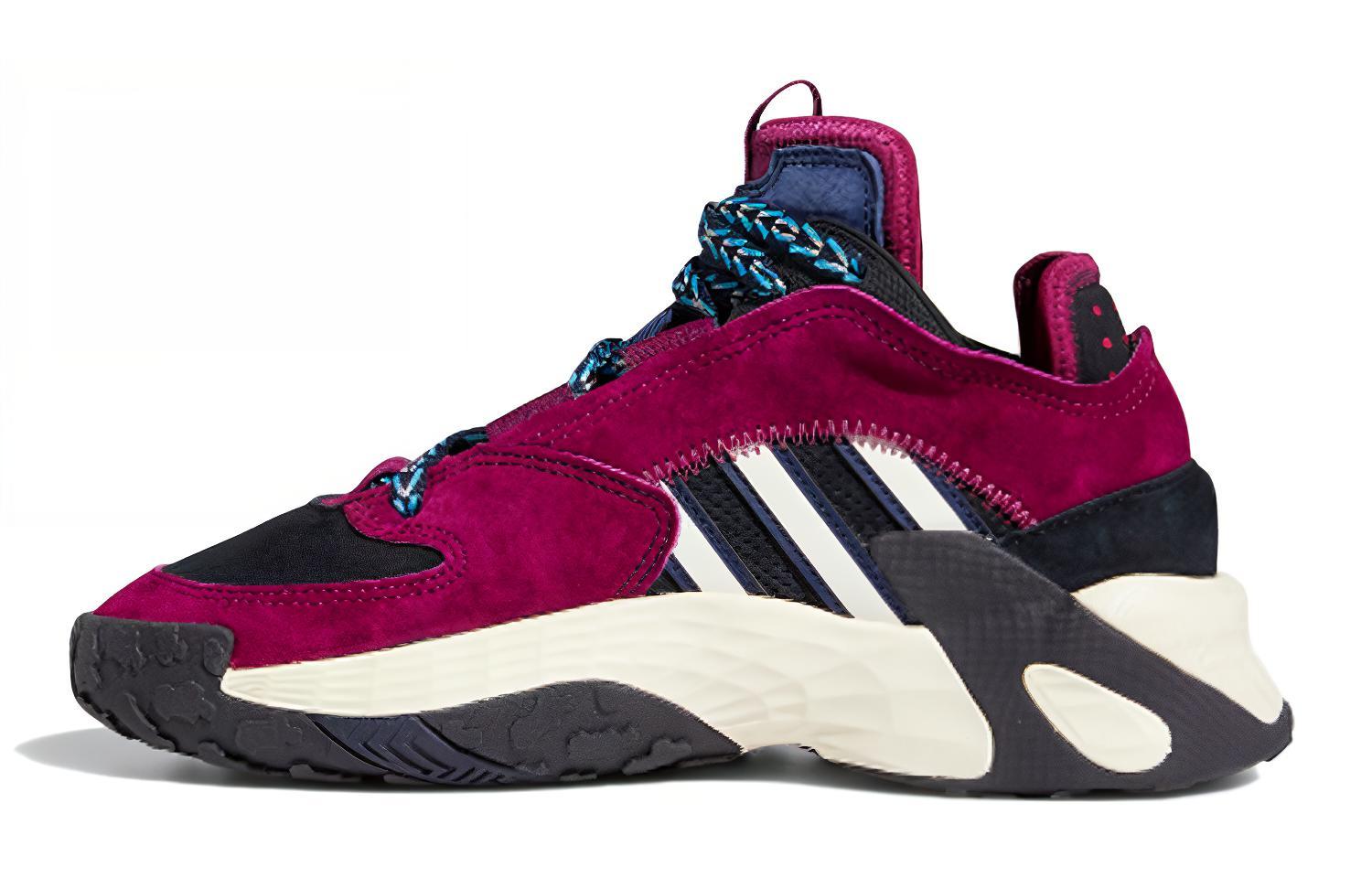 Adidas Originals Streetball J Comfortable Abrasion Resistant Low top Children s Basketball Shoes Black Purple FV5148 38.5