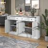 Sideboard Kommode mit 4 Türen und 2 Schubladen, moderner Buffetschrank mit viel Stauraum, Verstellbares Regal