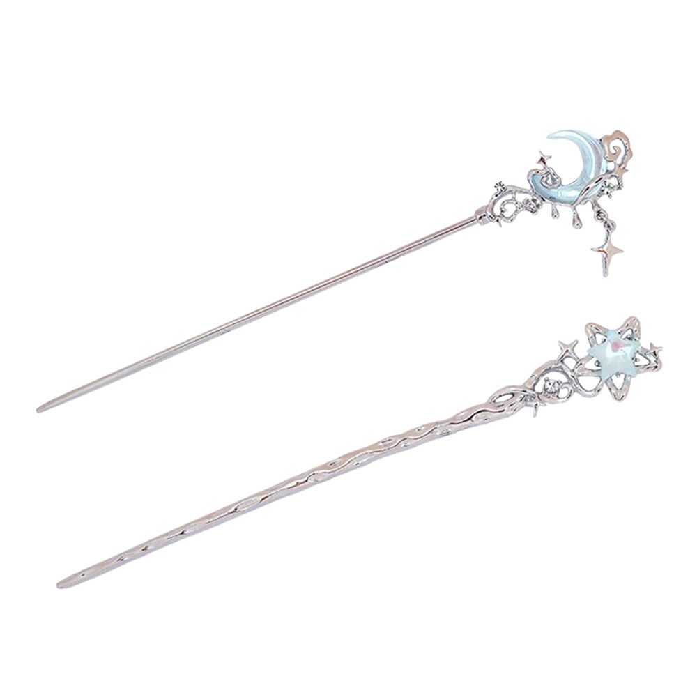 Chinese Hairpins Ancient Style Hair Sticks Fashion Moonlight Stone Star Hairpin Girls Jewelry