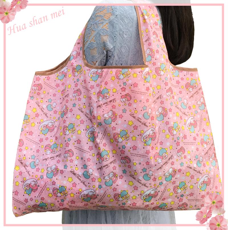 Eco-Friendly Foldable Korean Style Portable Shopping Bag - Medium Size Handbag