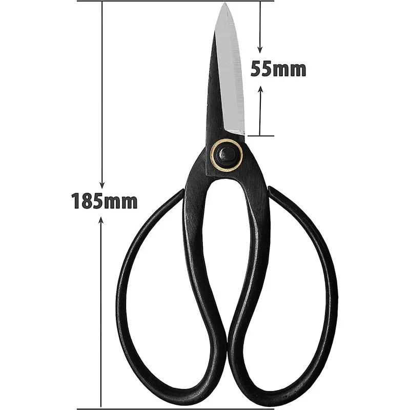 

Ножницы для бонсай из углеродистой стали черные, бытовые ножницы для обрезки веток, для аранжировки цветов, обрезки растений, садовый инструмент