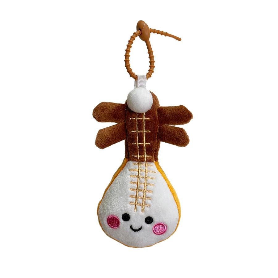 Fun simulation pipa plush soft filling doll, cute musical instrument doll, souvenir keychain, decorative item, couple pendant