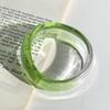 Transparent Jelly Color Wide Bracelet Gradient Geometric Irregular Bangle  Girls