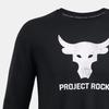 Under Armour Tricou cu Mânecă Lungă și Imprimeu Grafic Project Rock pentru Antrenament Bărbați topuri Negru 1374847-003