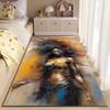 Abstract Fierce Woman Portrait Suitable As a Non-slip Mat for the Living Room or Bedroom Sofa
