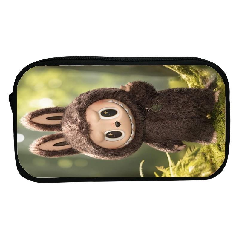 Sött tecknad kanin pennskrin för barn Hållbart polyester-pennfodral